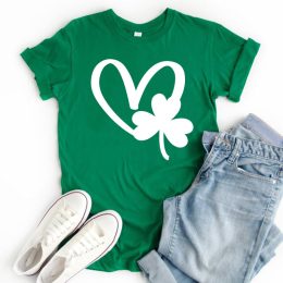 Heart Shamrock Shirt Lucky Shirt
