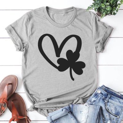 Heart Shamrock Shirt Lucky Shirt Heart Shamrock Shirt Lucky Shirt