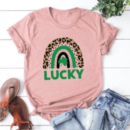 Lucky Leopard 2023 Rainbow Shamrock T-Shirt