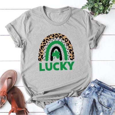 Lucky Leopard 2023 Rainbow Shamrock T-Shirt Lucky Leopard 2023 Rainbow Shamrock T-Shirt