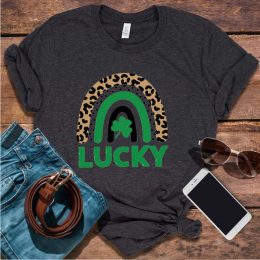 Lucky Leopard 2023 Rainbow Shamrock T-Shirt