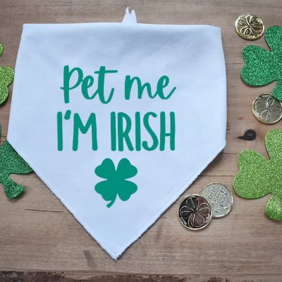 Alternative view of Pet Me I'm Irish Dog Bandana