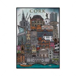 Dublin, Belfast, Cork and Galway Poster