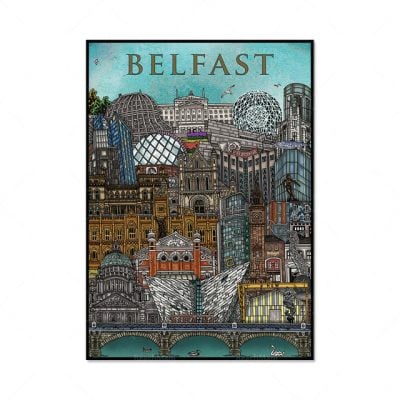 Dublin, Belfast, Cork and Galway Poster Dublin, Belfast, Cork and Galway Poster