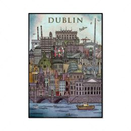 Dublin, Belfast, Cork and Galway Poster
