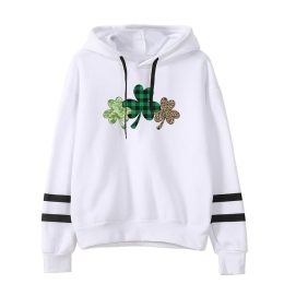 Plaid And Leopard 2024 Shamrock Hoodie