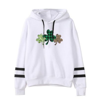 Plaid And Leopard 2024 Shamrock Hoodie Plaid And Leopard 2024 Shamrock Hoodie