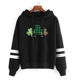 Plaid And Leopard 2024 Shamrock Hoodie