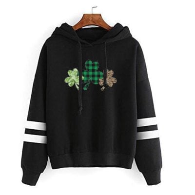 Plaid And Leopard 2024 Shamrock Hoodie Plaid And Leopard 2024 Shamrock Hoodie