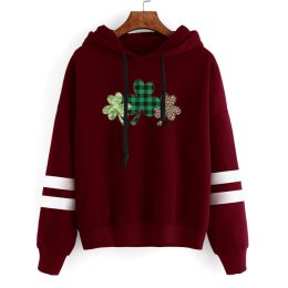 Plaid And Leopard 2024 Shamrock Hoodie