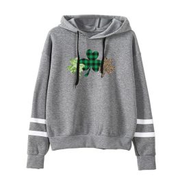 Plaid And Leopard 2024 Shamrock Hoodie
