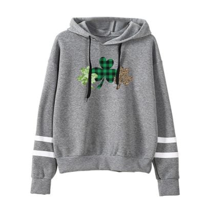 Plaid And Leopard 2024 Shamrock Hoodie Plaid And Leopard 2024 Shamrock Hoodie