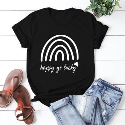 Alternative view of Happy Go Lucky Irish T-Shirt