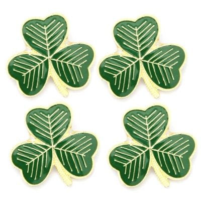 Alternative view of Shamrock Lapel Pin Badge