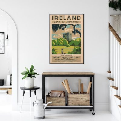 Crok Vintage Blarney Castle Travel Poster 1920-1940 Crok Vintage Blarney Castle Travel Poster 1920-1940