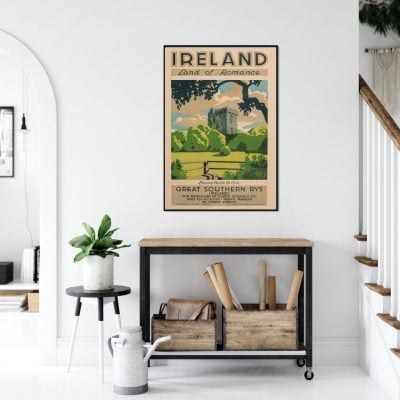 Alternative view of Crok Vintage Blarney Castle Travel Poster 1920-1940