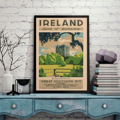 Crok Vintage Blarney Castle Travel Poster 1920-1940 Crok Vintage Blarney Castle Travel Poster 1920-1940