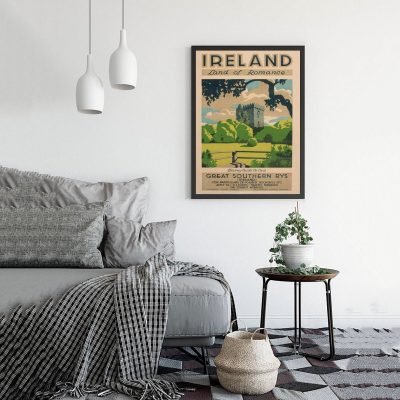 Crok Vintage Blarney Castle Travel Poster 1920-1940 Crok Vintage Blarney Castle Travel Poster 1920-1940