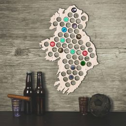 Ireland Beer Cap Map Wall Art