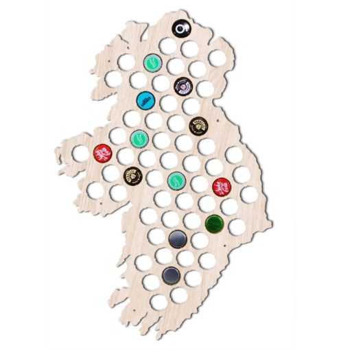 Ireland Beer Cap Map Wall Art