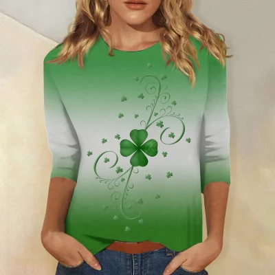 Clover Print St. Patrick's T-shirt Clover Print St. Patrick's T-shirt