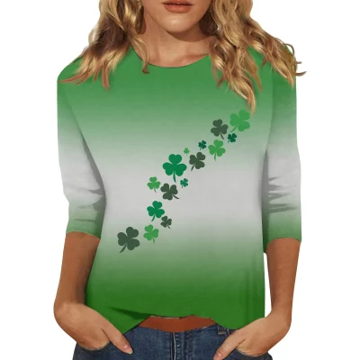 Clover Print St. Patrick's T-shirt Clover Print St. Patrick's T-shirt