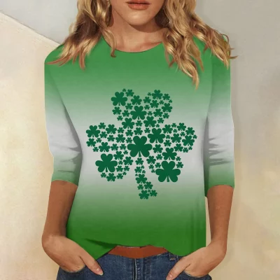Clover Print St. Patrick's T-shirt Clover Print St. Patrick's T-shirt