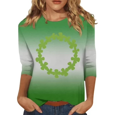 Clover Print St. Patrick's T-shirt Clover Print St. Patrick's T-shirt