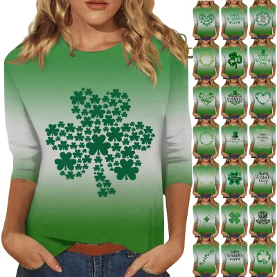 Alternative view of Clover Print St. Patrick's T-shirt