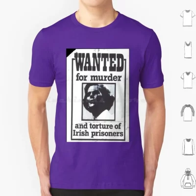 Margaret Thatcher Wanted 1990 Poster T-shirt Margaret Thatcher Wanted 1990 Poster T-shirt
