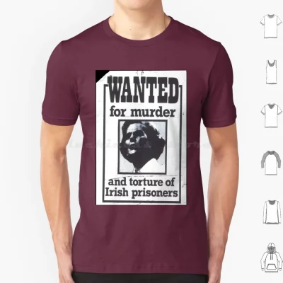 Margaret Thatcher Wanted 1990 Poster T-shirt Margaret Thatcher Wanted 1990 Poster T-shirt