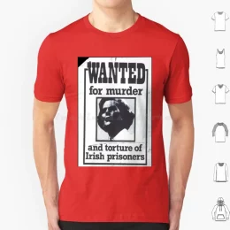 Margaret Thatcher Wanted 1990 Poster T-shirt