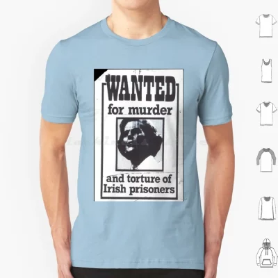 Margaret Thatcher Wanted 1990 Poster T-shirt Margaret Thatcher Wanted 1990 Poster T-shirt