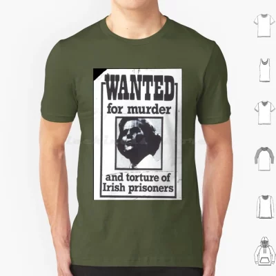 Margaret Thatcher Wanted 1990 Poster T-shirt Margaret Thatcher Wanted 1990 Poster T-shirt