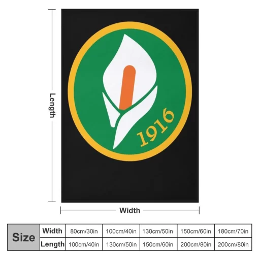 Easter Rising - 1916 Lily Throw Blanket - Image 2