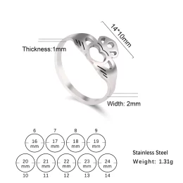 Minimalist Claddagh Ring