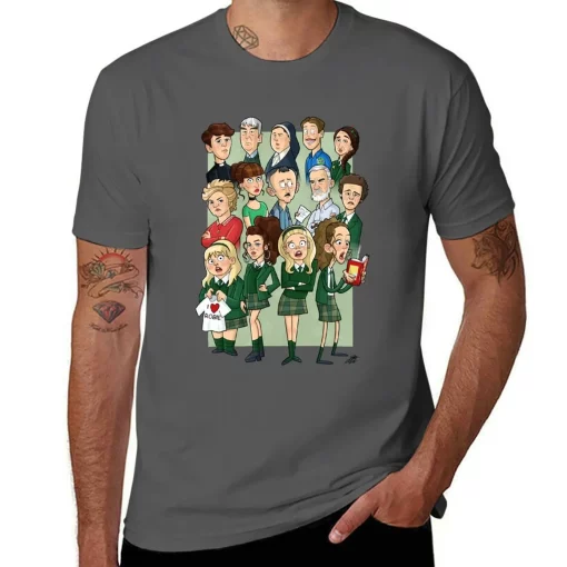 Derry Girls Cartoon Cast T-Shirt - Image 10