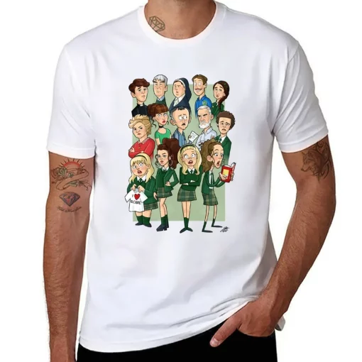 Derry Girls Cartoon Cast T-Shirt - Image 6
