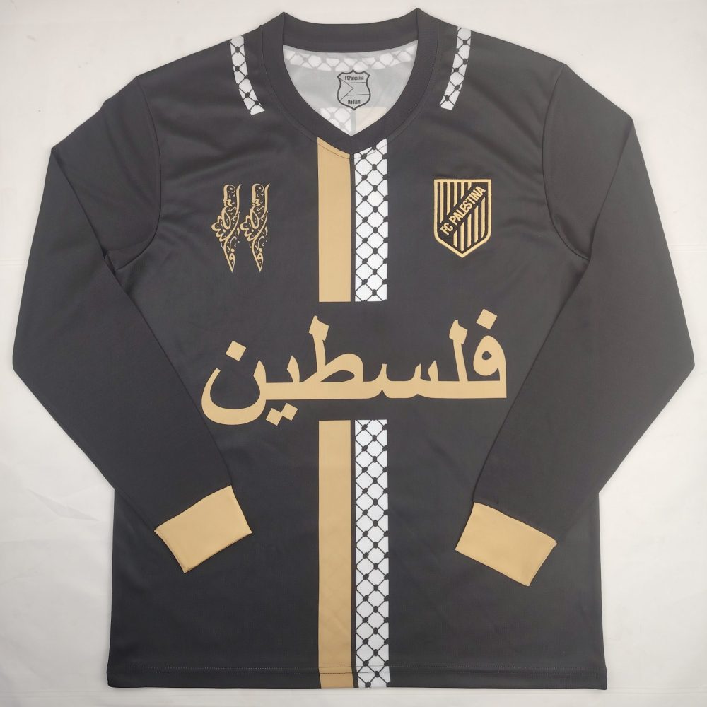 Palestinian 24/25 Long Sleeve Arabic Black Gold Special Jersey