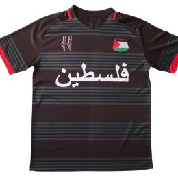 Palestine 2023-24 Black And Gray Jersey