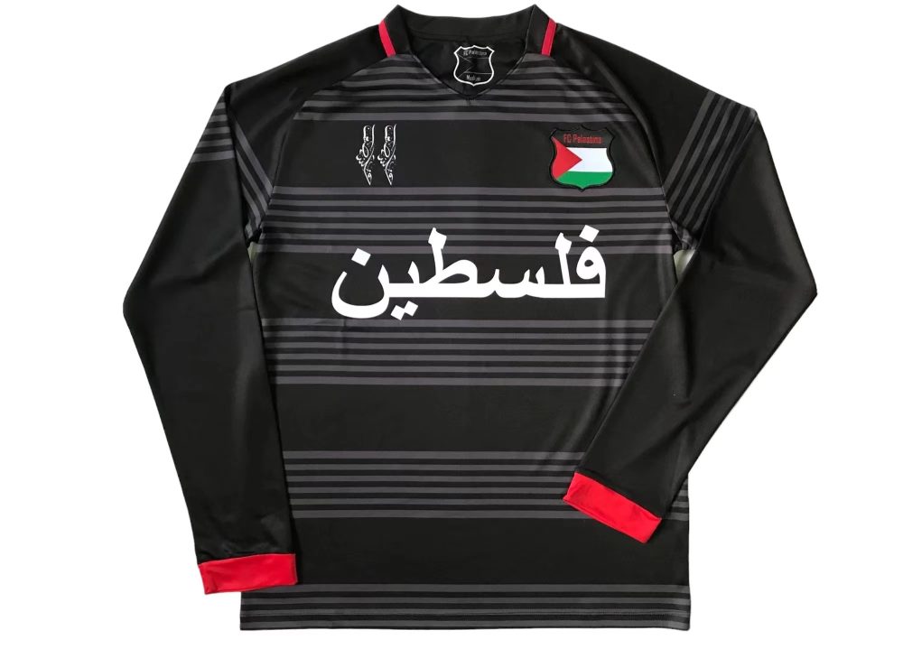 Palestine Long-Sleeved 2023-24 Black And Gray Jersey