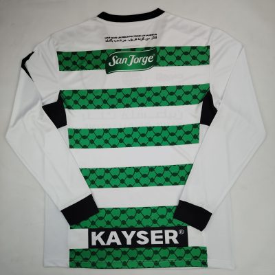 Alternative view of Palestine 2024-25 White And Green Long Sleeves Jersey