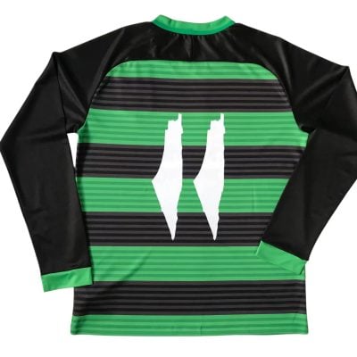 Alternative view of Palestine 2024/25 Black Green Ring Long Sleeve Jersey