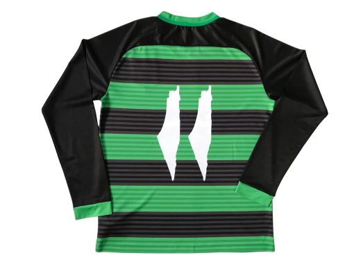 Palestine 2024/25 Black Green Ring Long Sleeve Jersey - Image 2