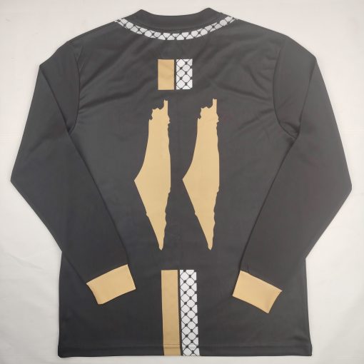 Palestinian 24/25 Long Sleeve English Edition Black Gold Special Jersey - Image 2