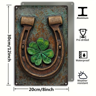 Vintage Irish Harp Clover Wall Décor – Rustic Vintage Irish Harp Clover Wall Décor – Rustic