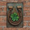 Vintage Irish Harp Clover Wall Décor – Rustic