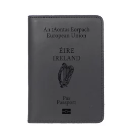 Handmade Irish Passport Cover – Éire Ireland Leather Travel Wallet
