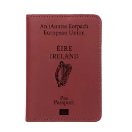 Handmade Irish Passport Cover – Éire Ireland Leather Travel Wallet