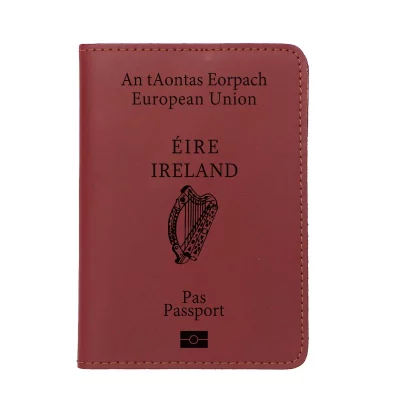 Handmade Irish Passport Cover – Éire Ireland Leather Travel Wallet Handmade Irish Passport Cover – Éire Ireland Leather Travel Wallet